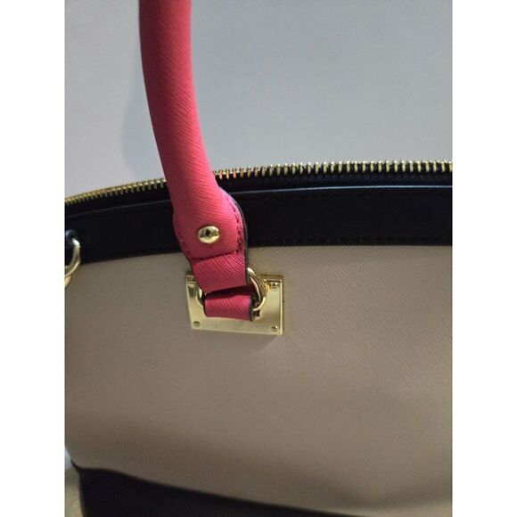 Anne Klein Cream, Pink and Black Double Strap Tote Purse NWOT - Picture 5 of 10